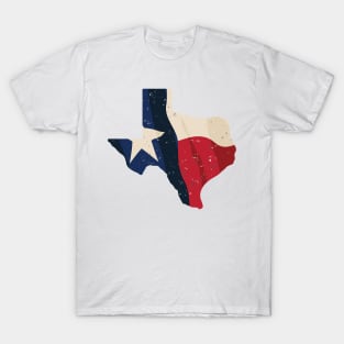 State of Texas with Texas Flag Overlay T-Shirt